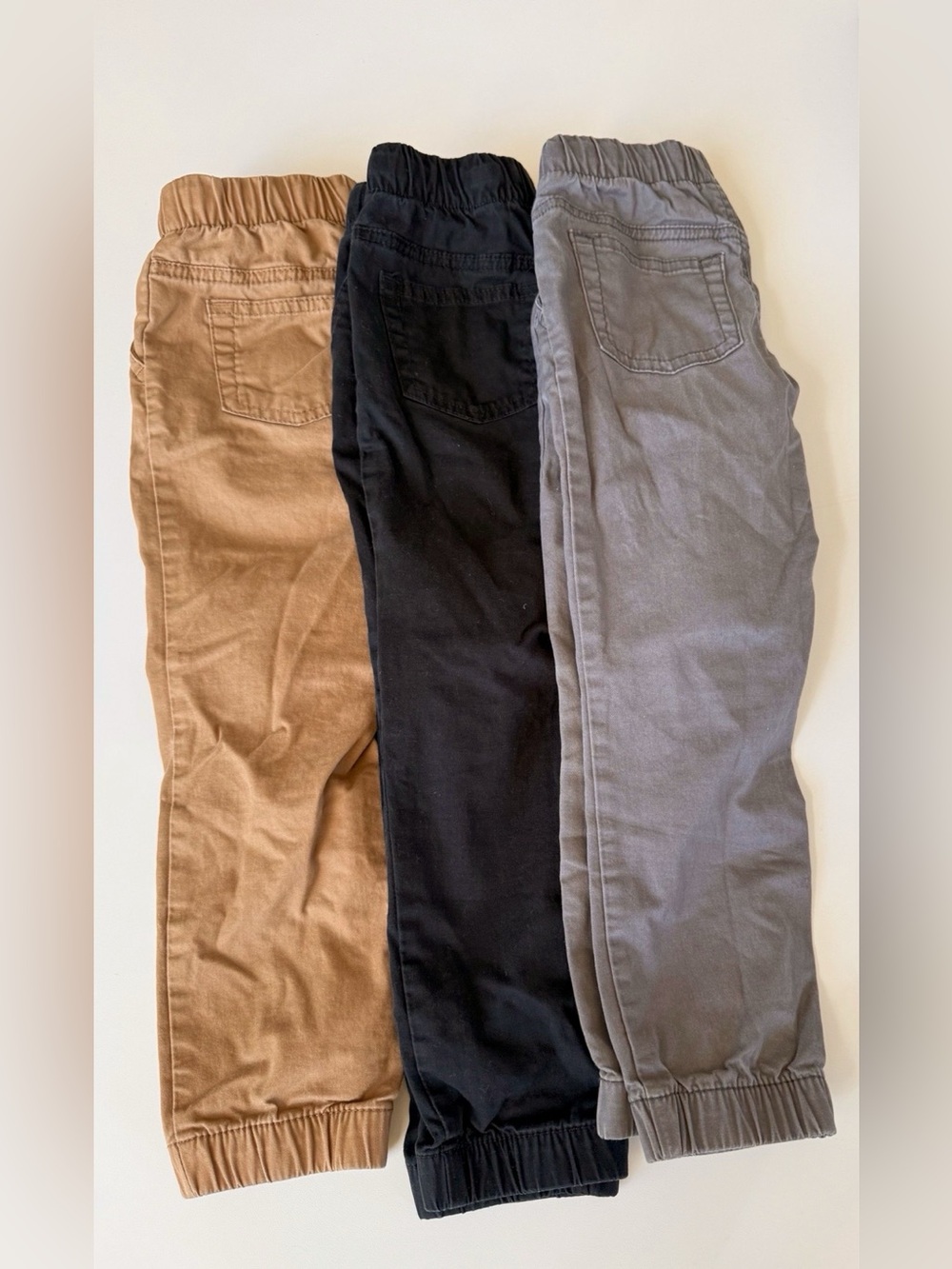 Boys Jogger Pants Bundle- Black, Gray & khaki